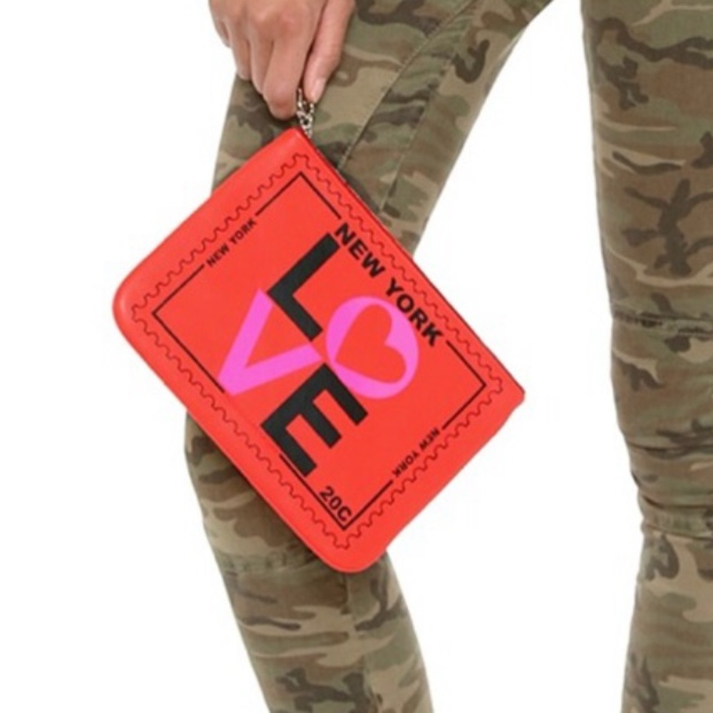 Rebecca Minkoff Hot Red New York Pouch clutch NYC